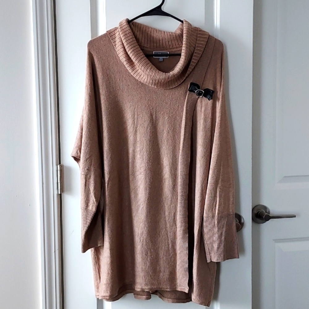 JM Collection long sleeve crowl neck pullover sweater xxl brown